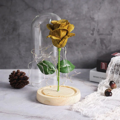Encased Glitter Rose