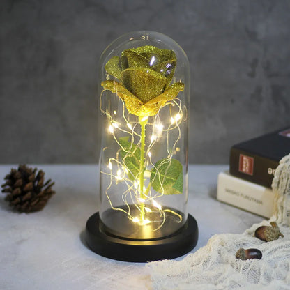 Encased Glitter Rose