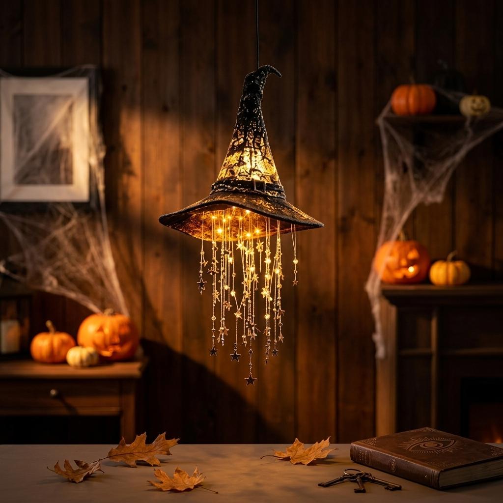 Hanging Witch Hat Light