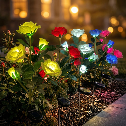 Radiant Rose Solar Lights