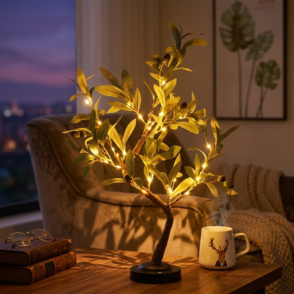 Evergreen Olive Tree Lamp