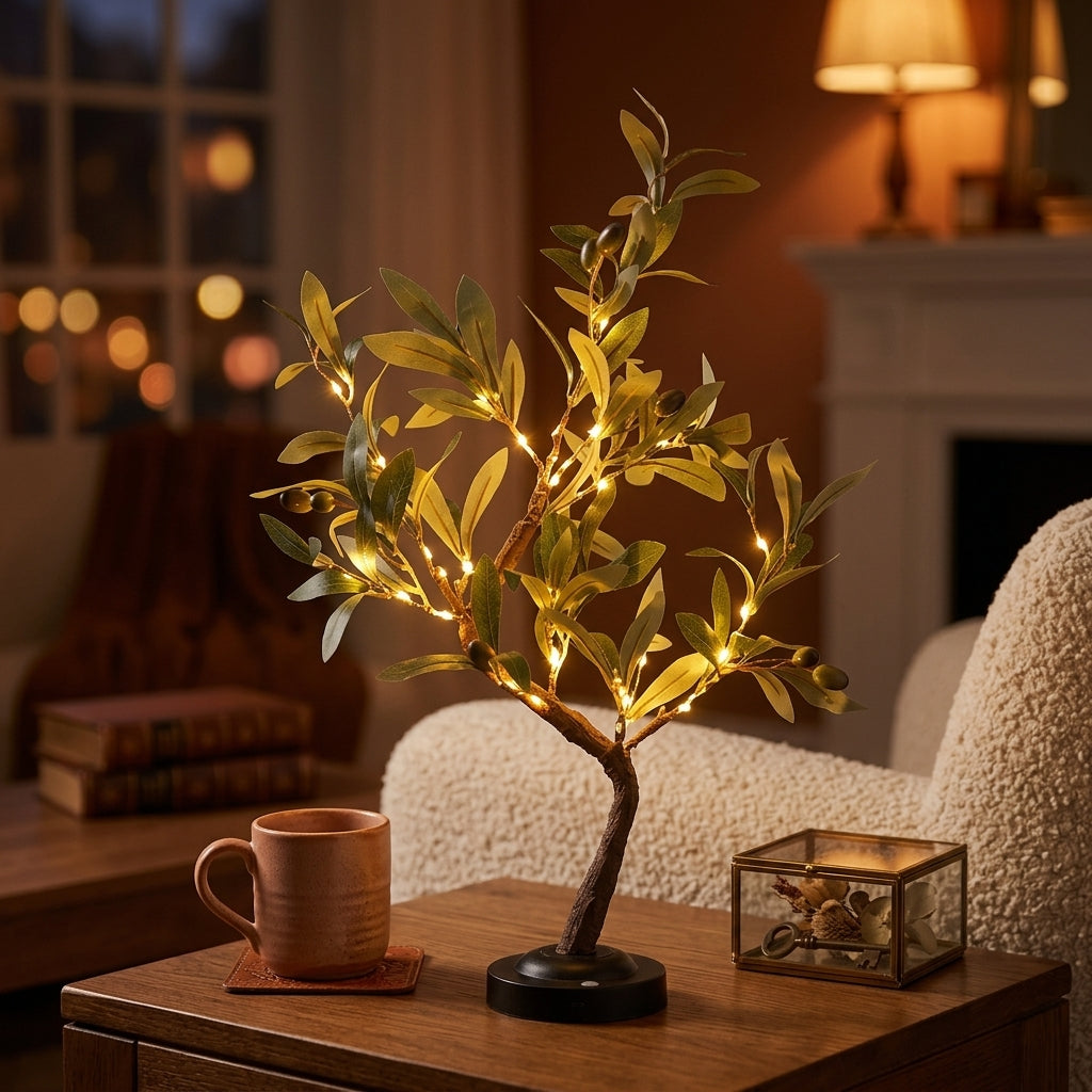 Evergreen Olive Tree Lamp