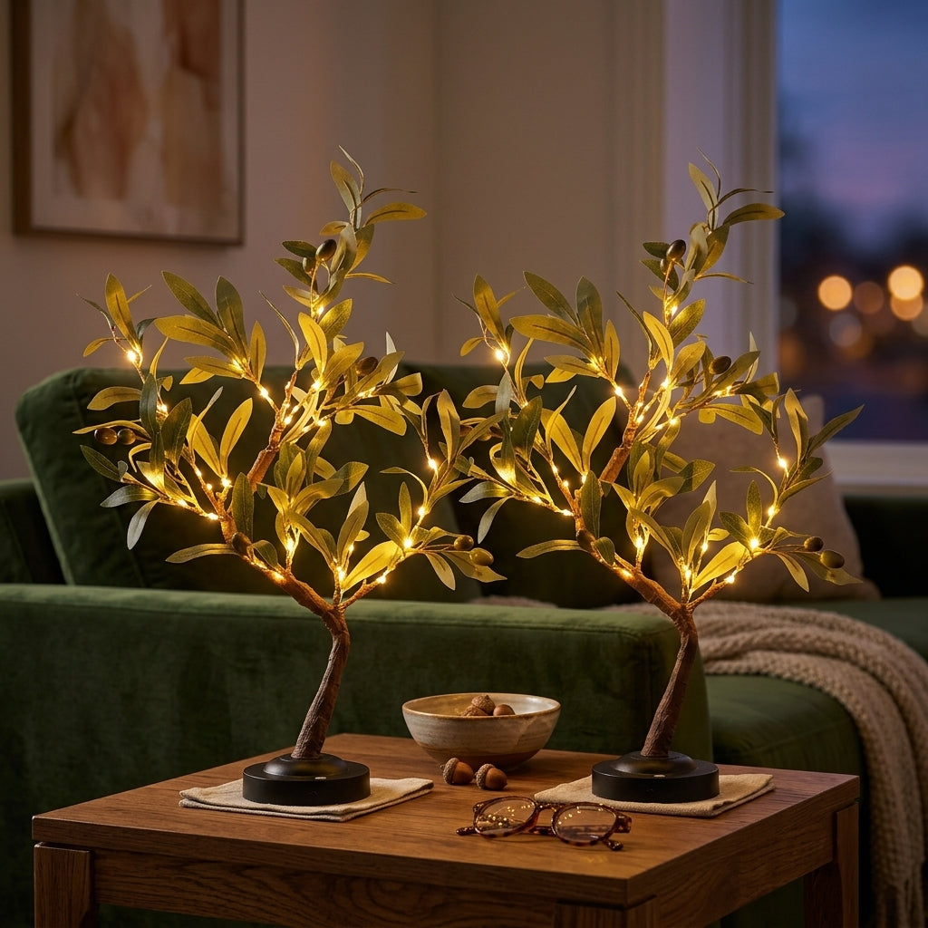 Evergreen Olive Tree Lamp