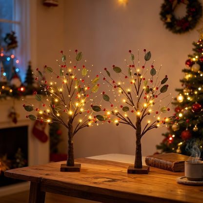 Festive Berry Tree Lamp
