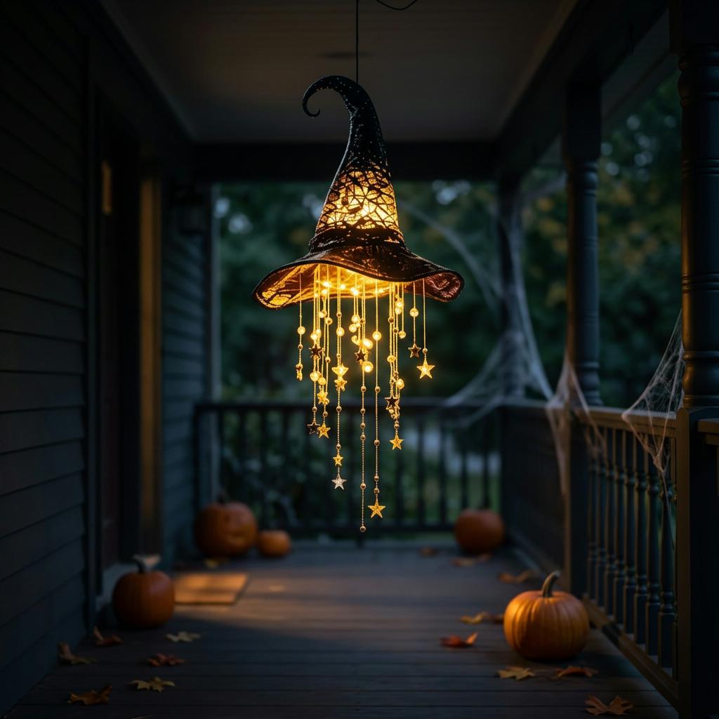 Hanging Witch Hat Light