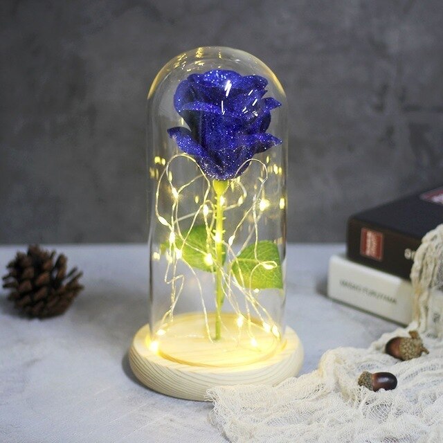 Encased Glitter Rose