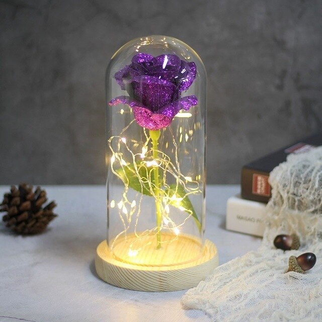 Encased Glitter Rose