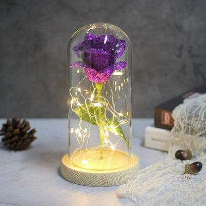 Encased Glitter Rose
