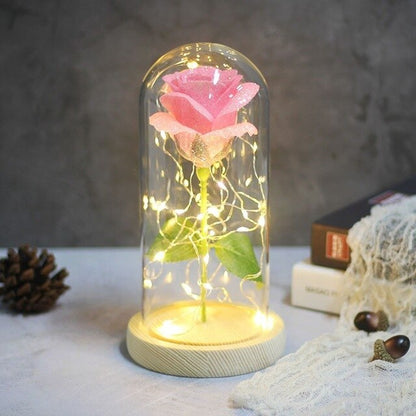 Encased Glitter Rose