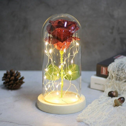 Encased Glitter Rose