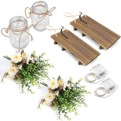 Mason Jar Flower Sconces
