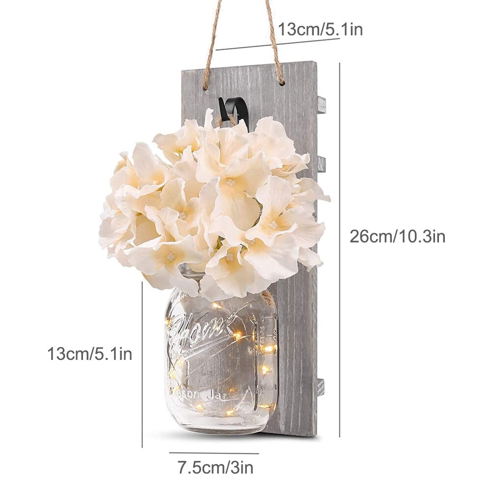 Mason Jar Flower Sconces