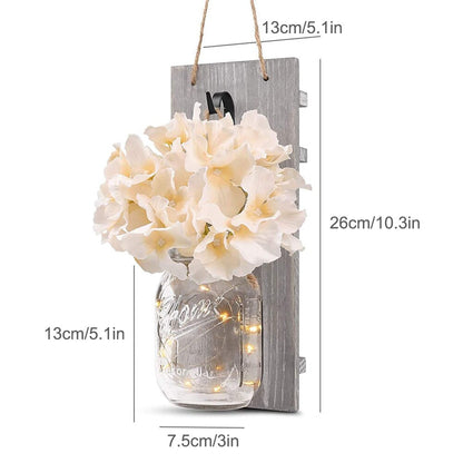 Mason Jar Flower Sconces
