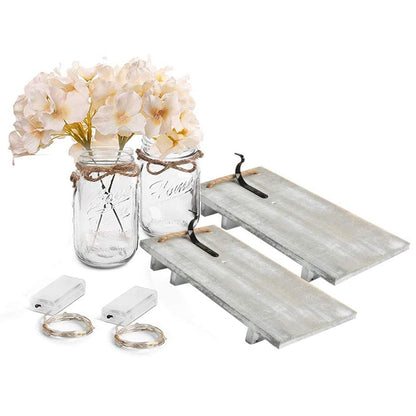 Mason Jar Flower Sconces